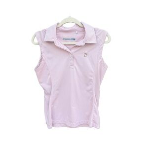 Cutter and Buck Dry- Sleeveless Polo Top - Light Pink Size S